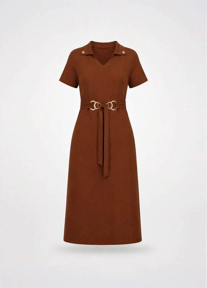 Vestido Mel em Viscose e Linho